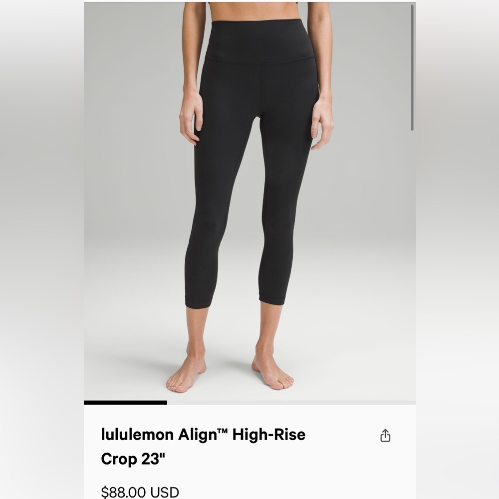 Lululemon Align high rise crop 23” leggings